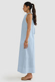 ORTC Luna Linen Halter Full Length Dress Powder Blue