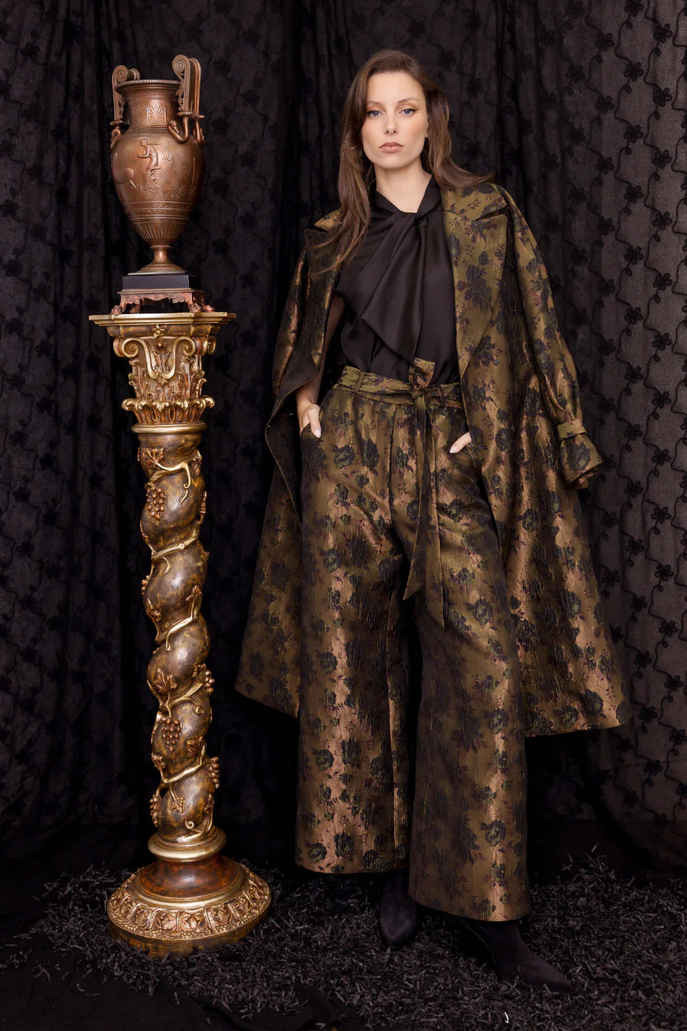 M.A. Dainty Opera Coat Rich Brocade