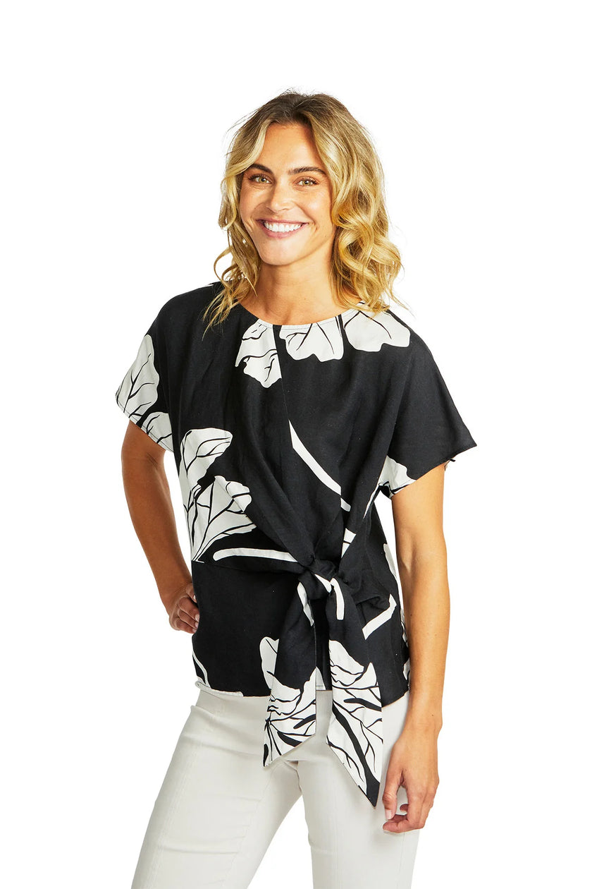 Ping Pong Atlas Knot Front Top Black/Ivory