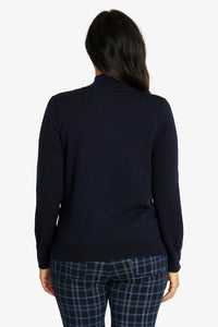 Ping Pong Merino Turtle Neck Pullover Navy