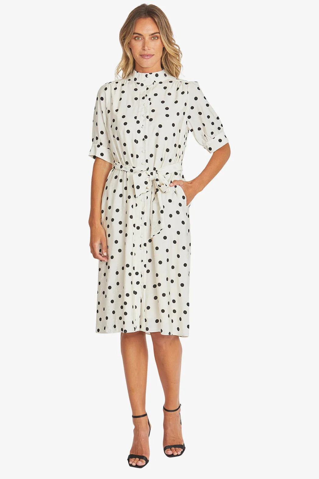 Pingpong Pamela Dress Ivory/ Black