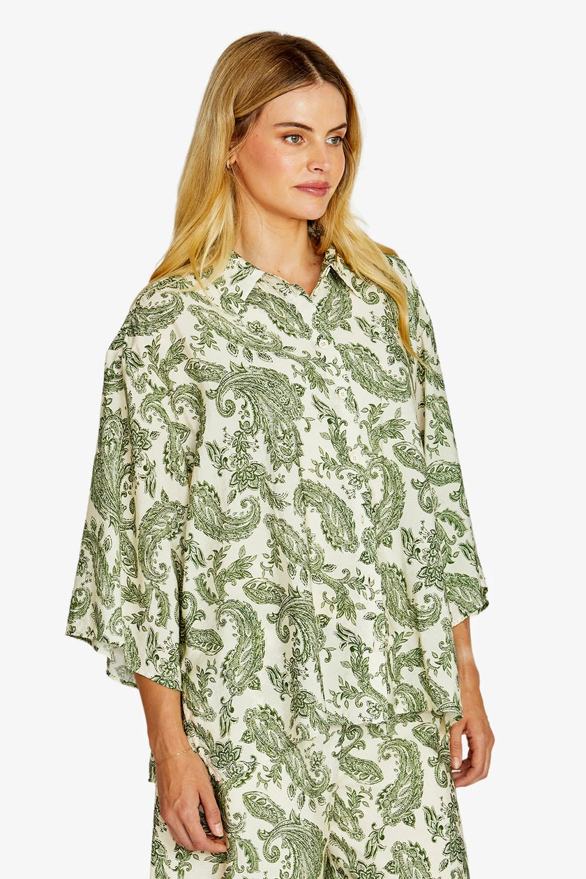 Pingpong Alba A-Line Shirt Agave Paisley