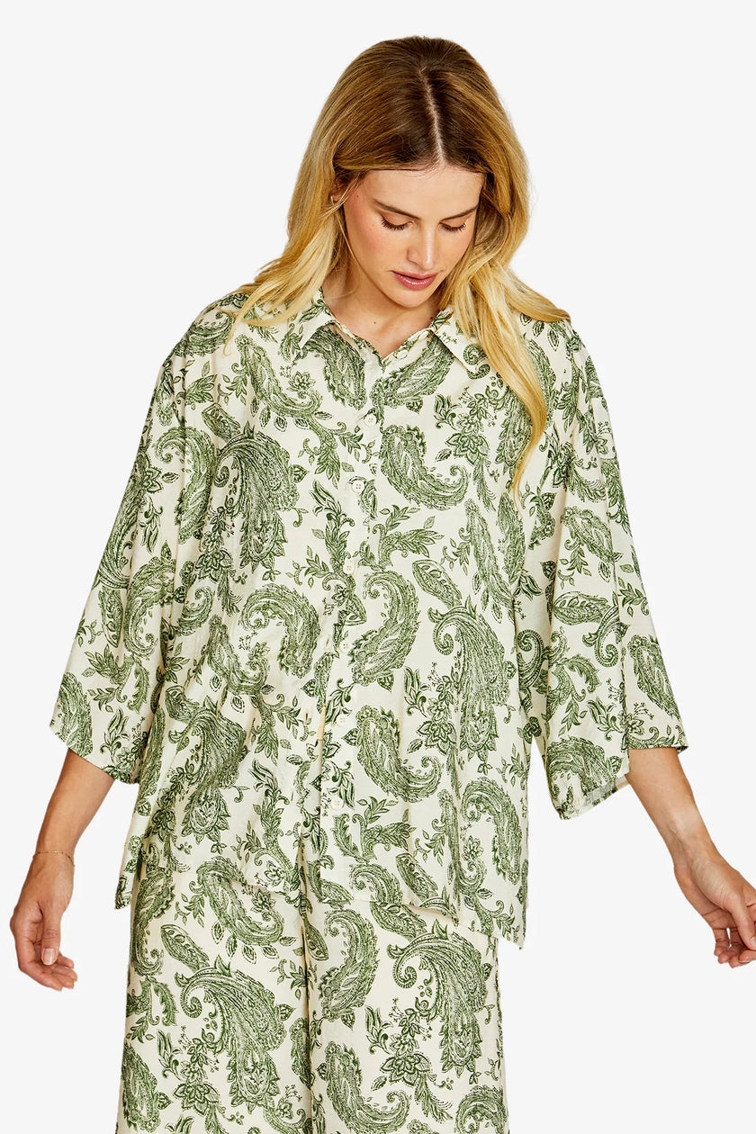 Pingpong Alba A-Line Shirt Agave Paisley