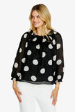 Pingpong Rory Off Shoulder Blouse Spot Print