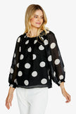 Pingpong Rory Off Shoulder Blouse Spot Print