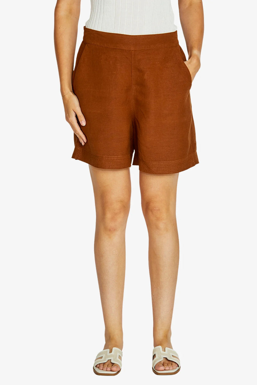 Pingpong Lisa Stitch Hem Short Coffee