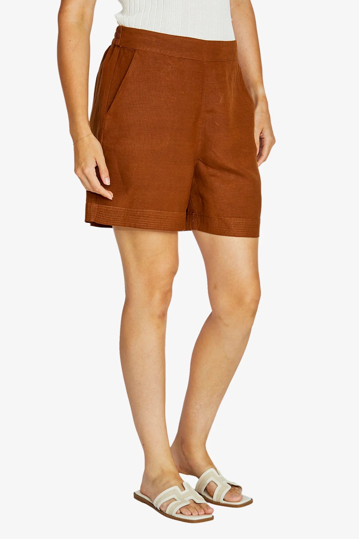 Pingpong Lisa Stitch Hem Short Coffee