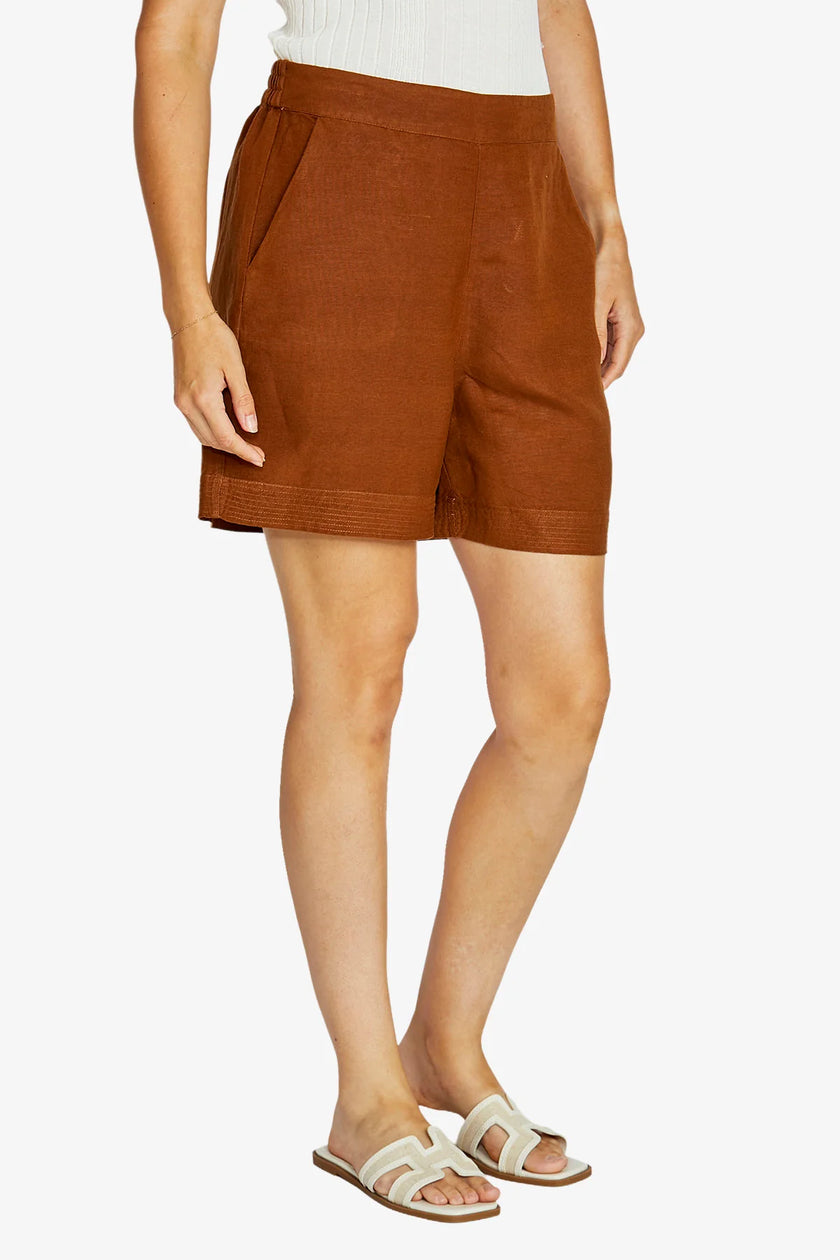 Pingpong Lisa Stitch Hem Short Coffee