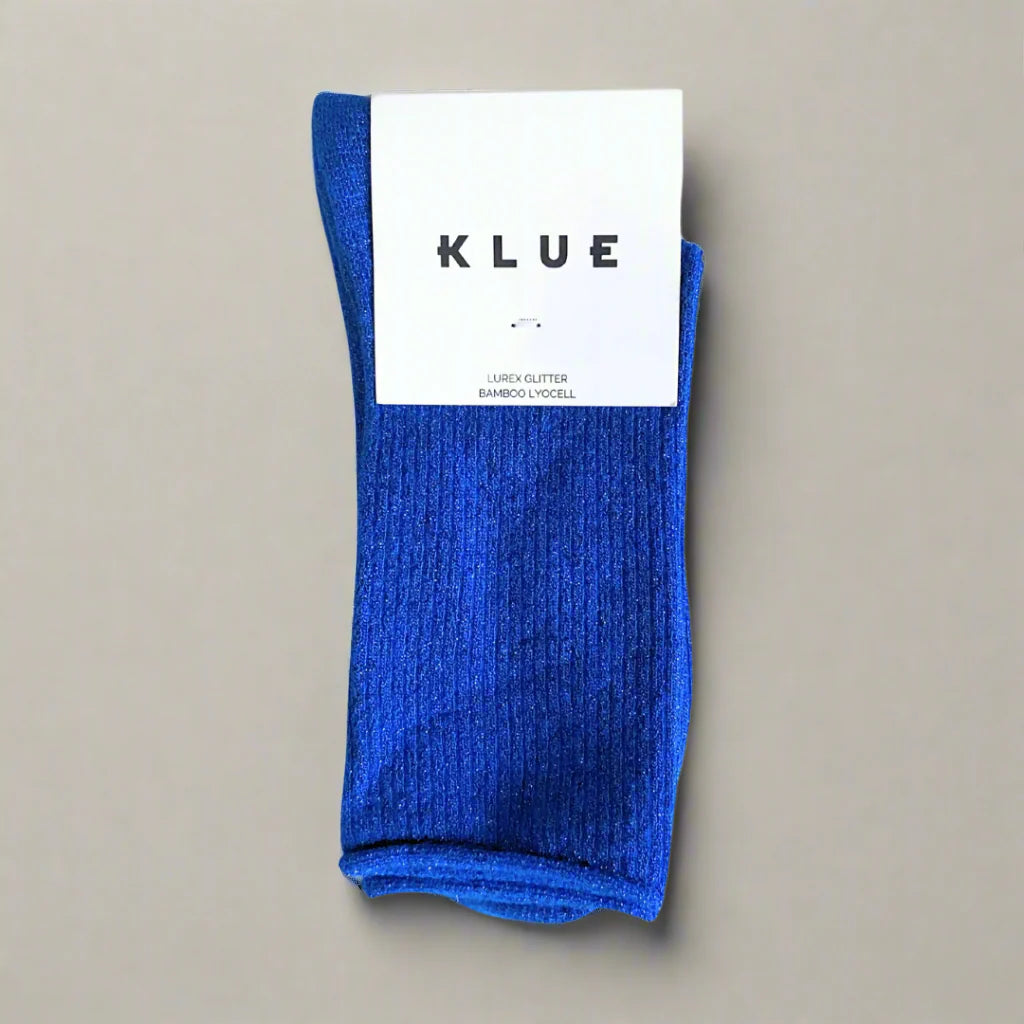 KLUE Glitter Lurex Socks Electric Blue