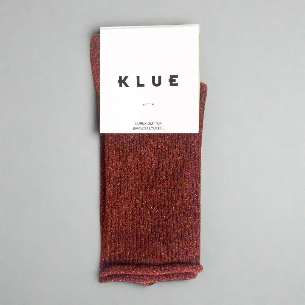 KLUE Glitter Lurex Socks Red