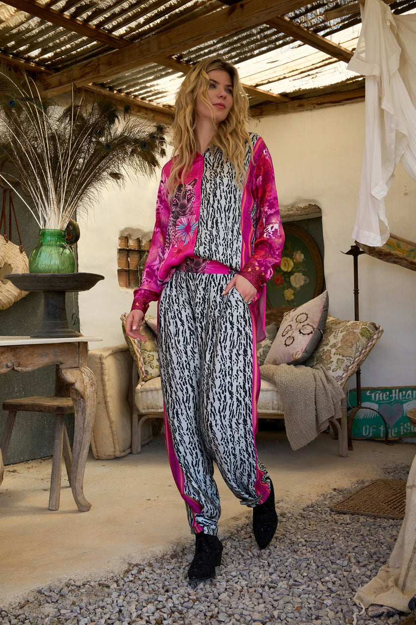 Miss Goodlife Pink Animal Love Blouse Multi