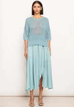 Load image into Gallery viewer, POL Pier Pointelle Knit Tee Blue
