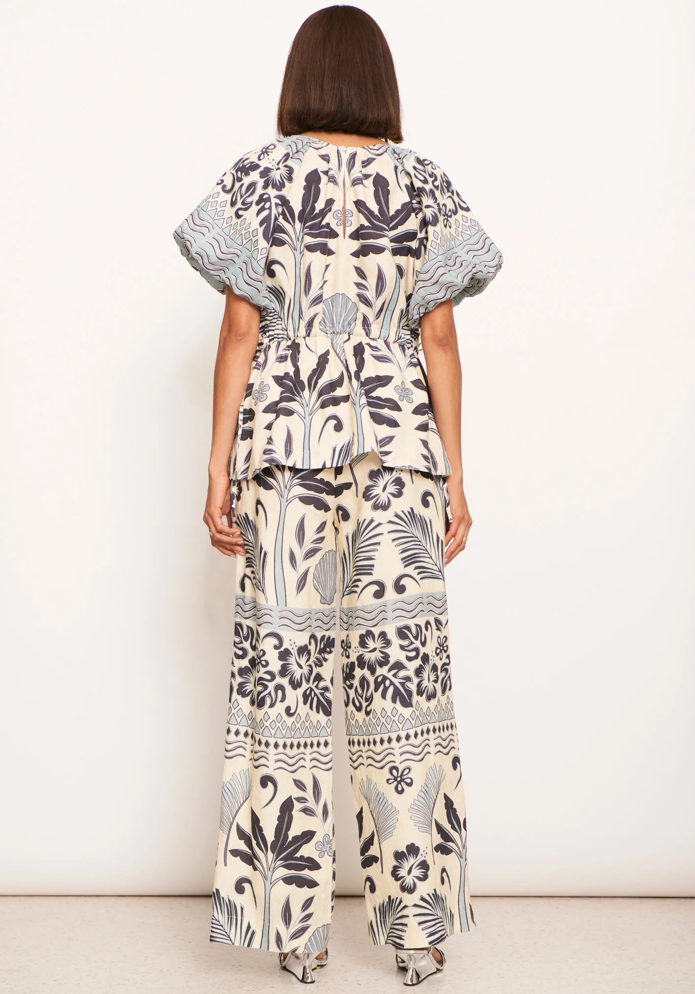 POL Paradise Pant Paradise Palm Print