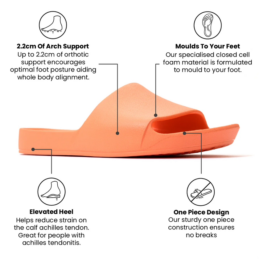 Archies Arch Support Slides Peach