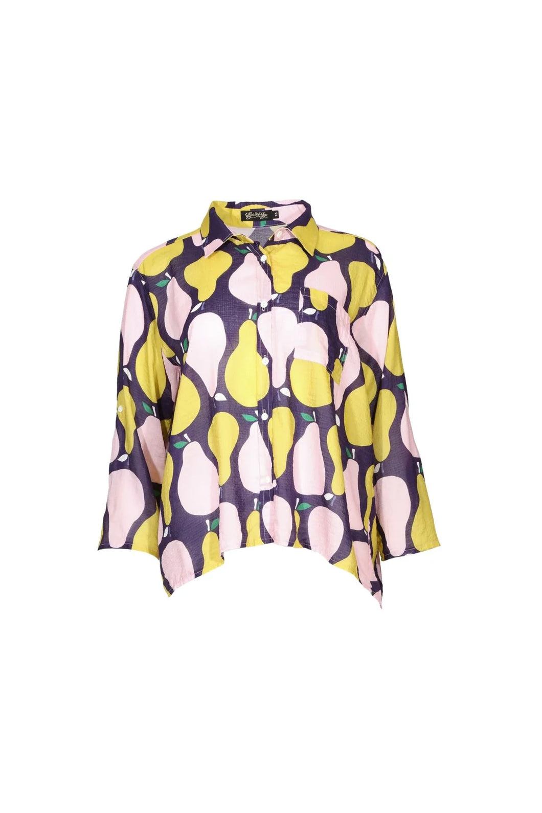 Olga De Polga Pears Shirt Pink In Seersucker