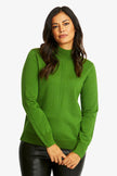 Ping Pong Merino Turtle Neck Pullover Fern