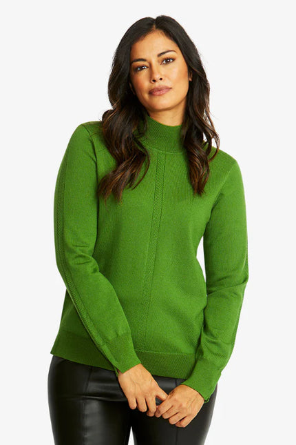 Ping Pong Merino Turtle Neck Pullover Fern
