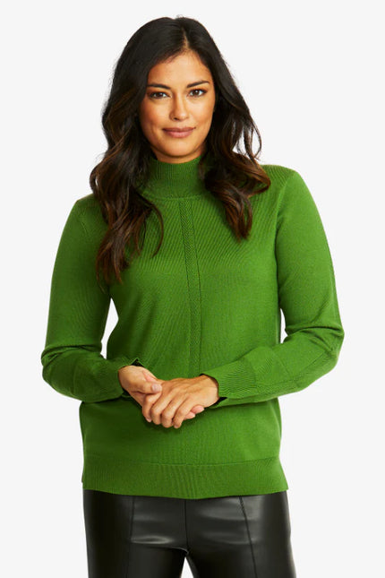 Ping Pong Merino Turtle Neck Pullover Fern