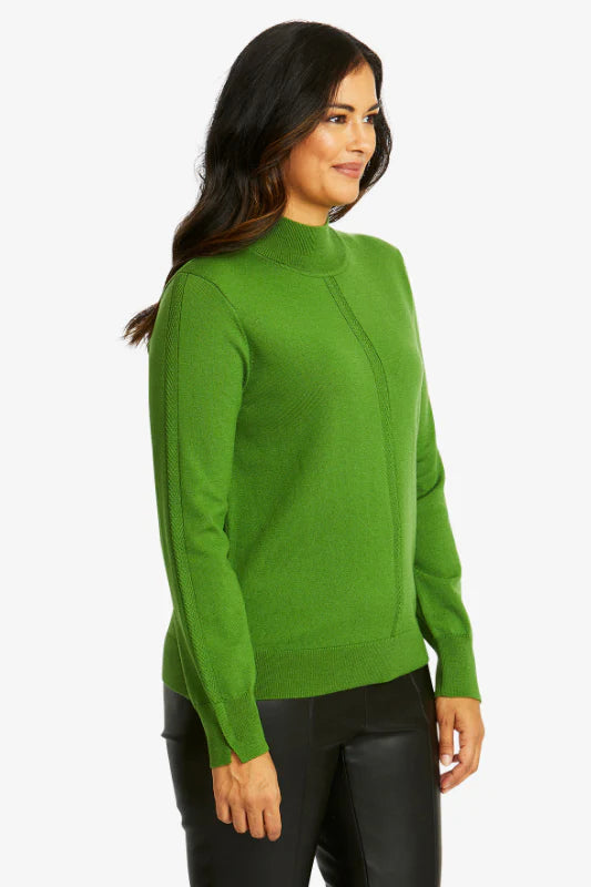 Ping Pong Merino Turtle Neck Pullover Fern
