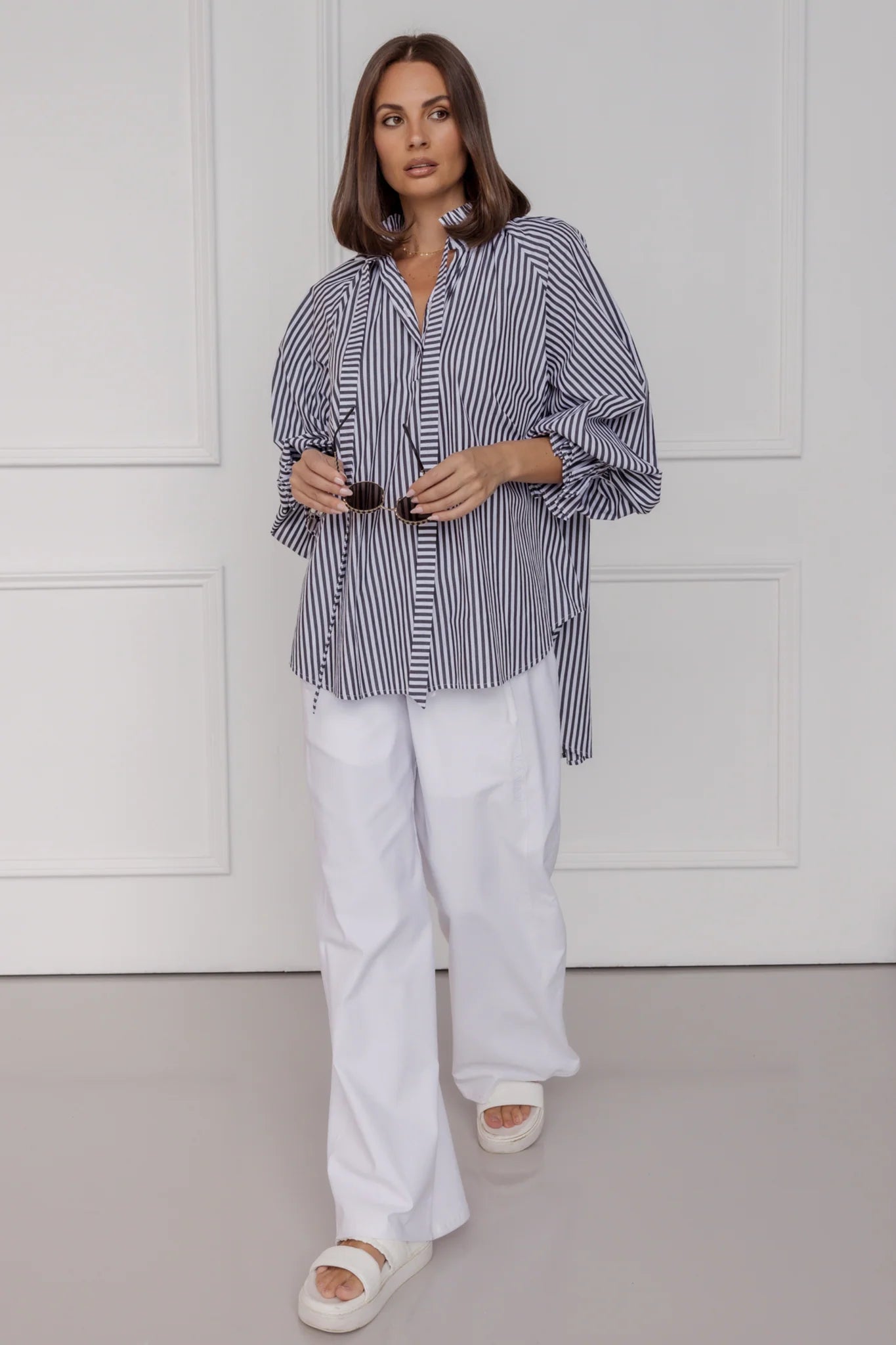 ALEXANDRA Danill Blouse Black Stripe
