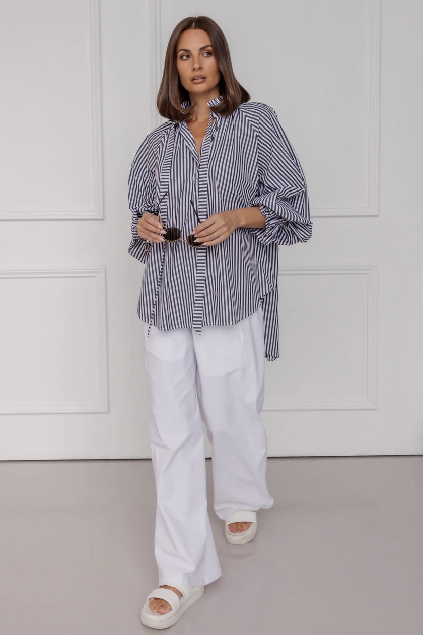 ALEXANDRA Danill Blouse Black Stripe