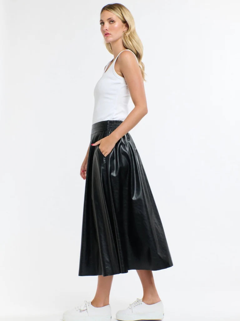 365 Days Updated Dakota PU Skirt Black
