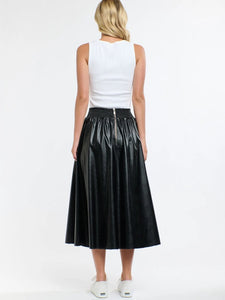 365 Days Updated Dakota PU Skirt Black