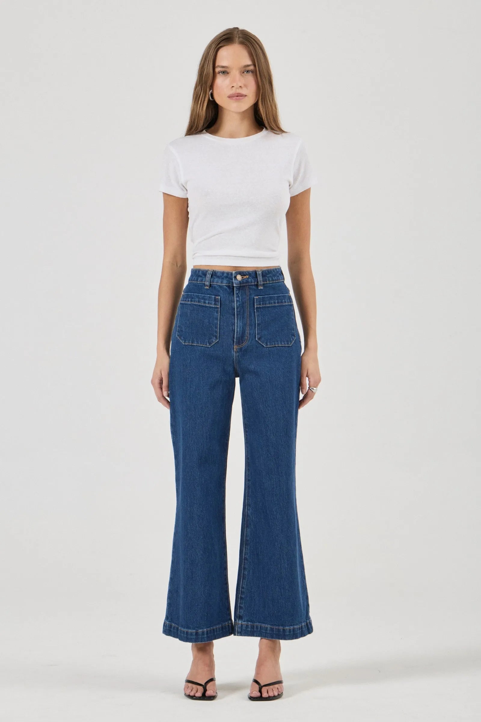 Rolla's Sailor Jean Eco Ruby Blue Crop