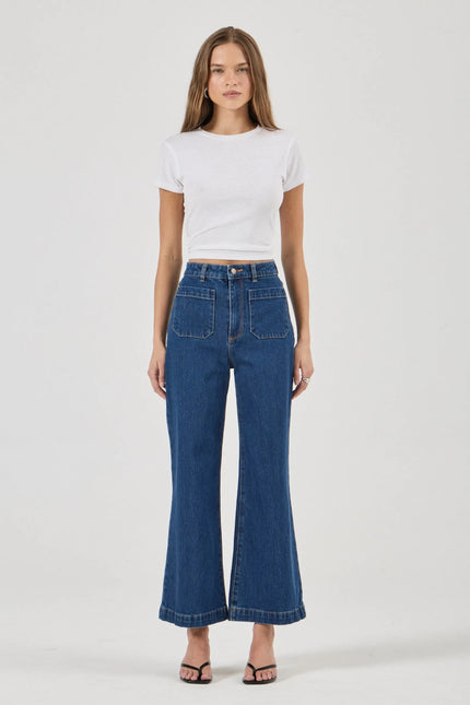Rolla's Sailor Jean Eco Ruby Blue Crop