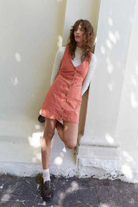 Rollas Dallas Dress Cord Dark Peach
