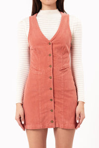 Rollas Dallas Dress Cord Dark Peach