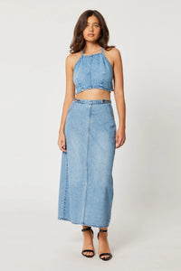 Rolla's Charlie Maxi Skirt Mid Vintage Blue Denim