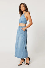 Load image into Gallery viewer, Rolla&#39;s Charlie Maxi Skirt Mid Vintage Blue Denim

