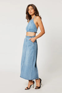 Rolla's Charlie Maxi Skirt Mid Vintage Blue Denim