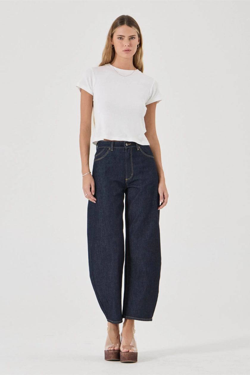 Rolla's Gigi Barrel Jeans Super Rinse Denim