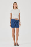 Rollas Lenny Wrap Mini Blue Smoke Rinse Denim