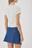 Rollas Lenny Wrap Mini Blue Smoke Rinse Denim