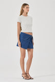 Rollas Lenny Wrap Mini Blue Smoke Rinse Denim