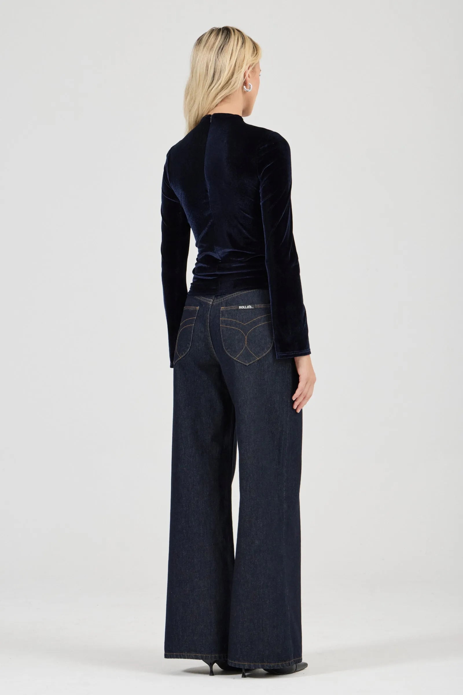 Rollas Cameo Long Sleeve Top Velvet Midnight