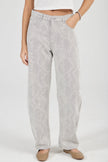 Rolla's Arc Barrel Jean Long Python Grey