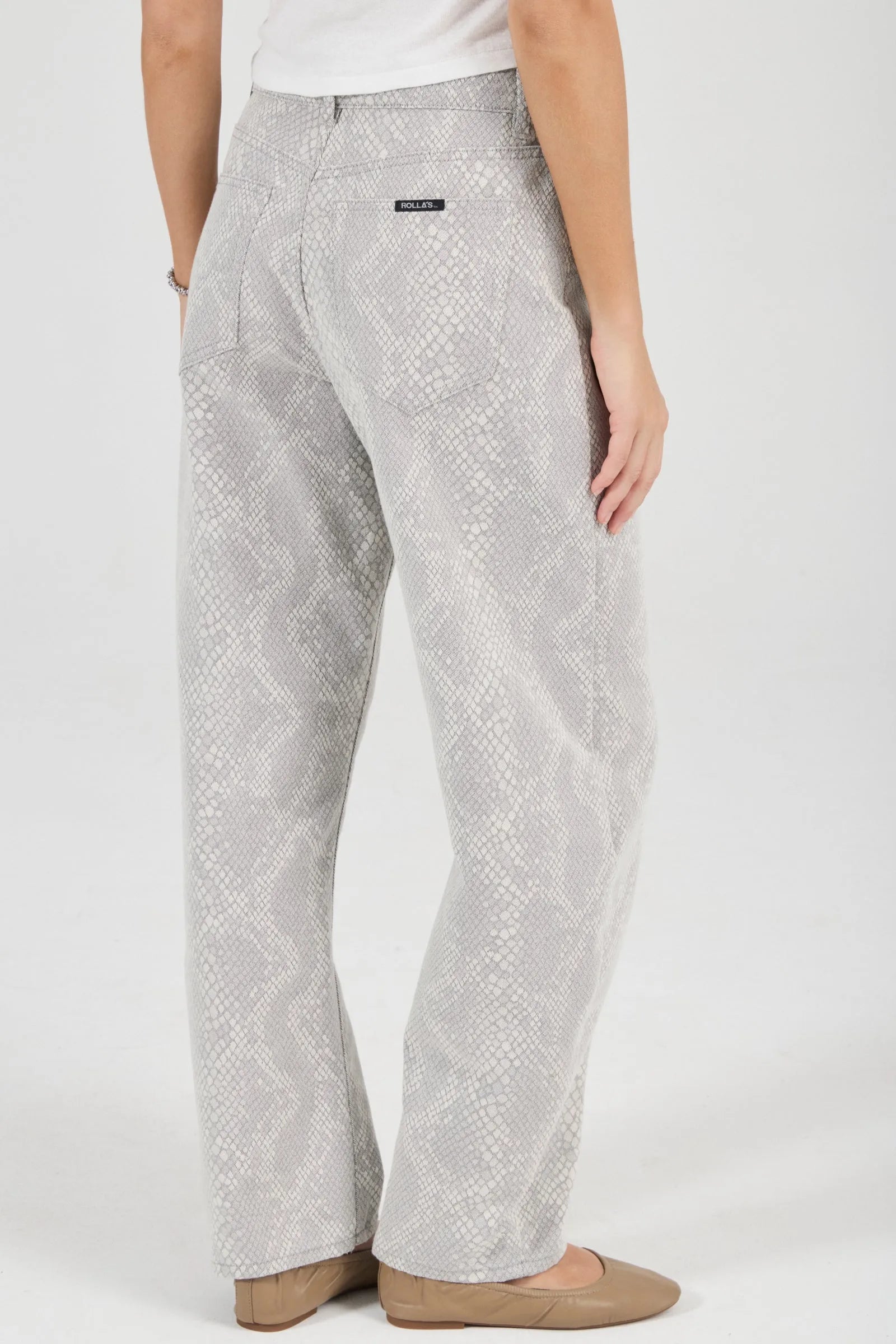 Rolla's Arc Barrel Jean Long Python Grey
