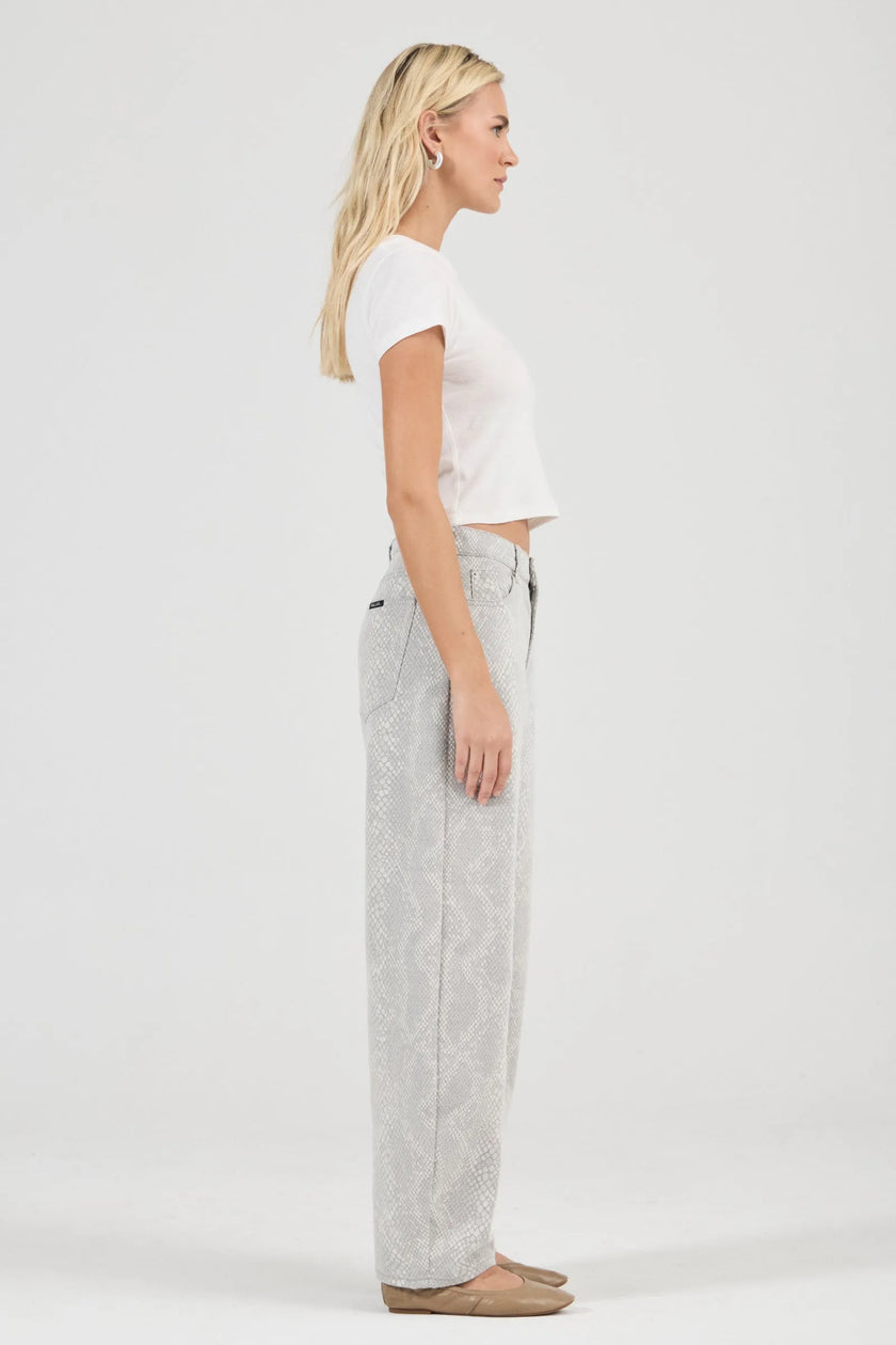 Rolla's Arc Barrel Jean Long Python Grey
