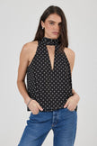 Rolla's Edie Halter Polka Dot Black/White