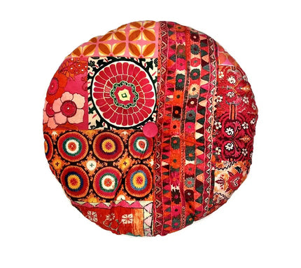 Anna Chandler Round Velvet Cushion Marrakesh