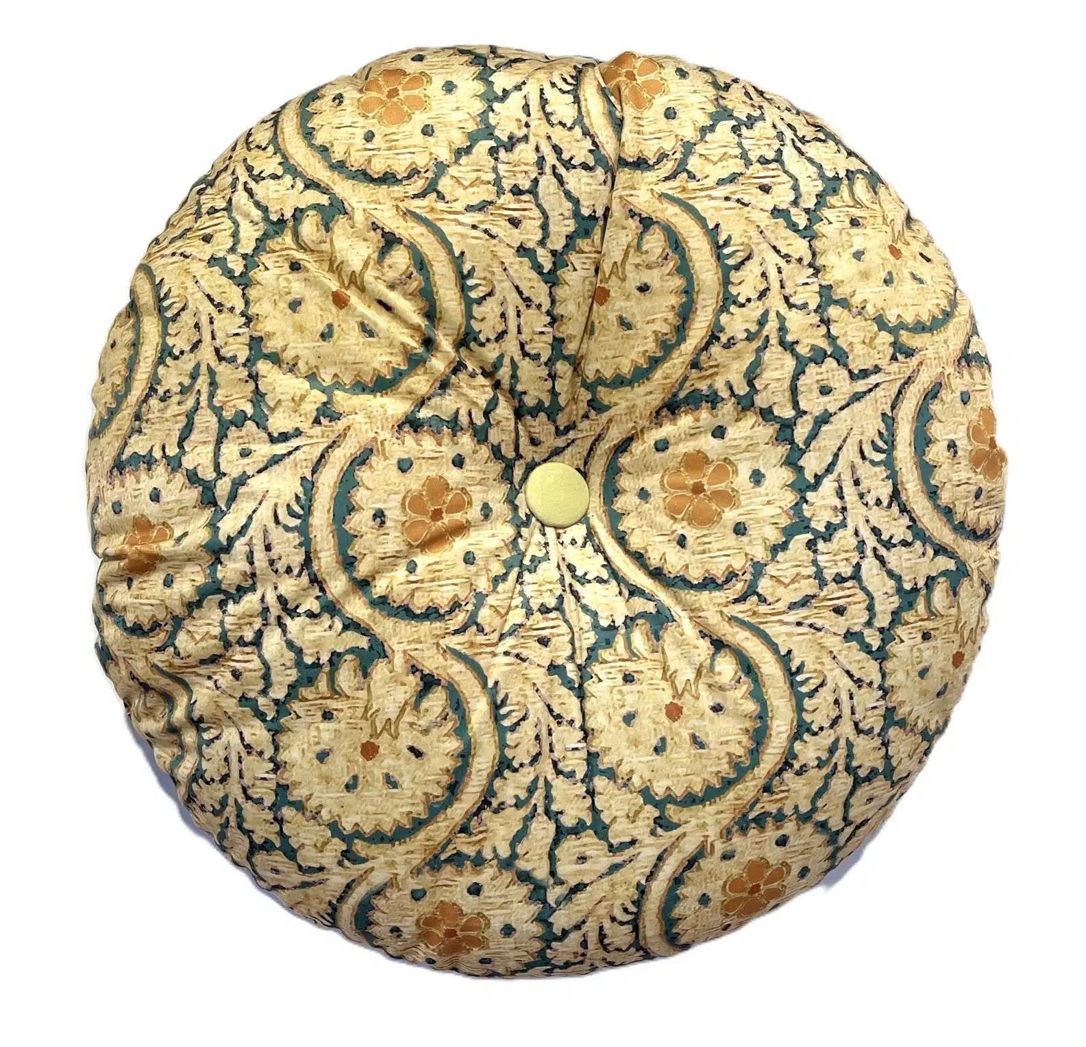 Anna Chandler Round Velvet Cushion Faded Granduer