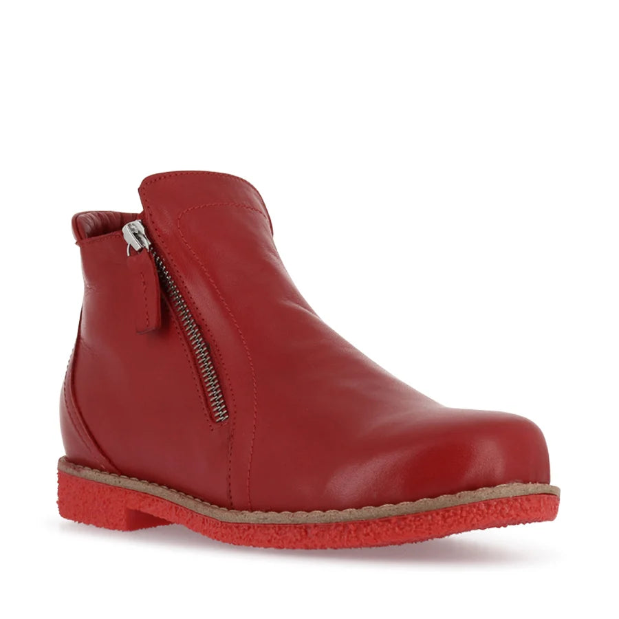 Rilassare Tallow Leather Ankle Boots Chilli/Chilli