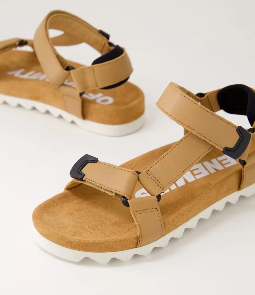 Rollie Sandal Tooth Wedge Soft Tan