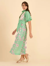 Load image into Gallery viewer, State of Embrace Robe Dress Emerald Vine
