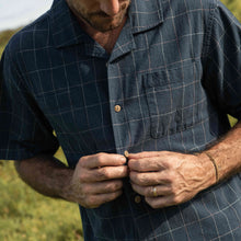 Load image into Gallery viewer, McTavish Washed Camp Collar Shirt Blue Multi
