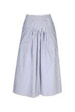 Load image into Gallery viewer, Olga De Polga Raya Stripe Skirt Navy Blue Cotton
